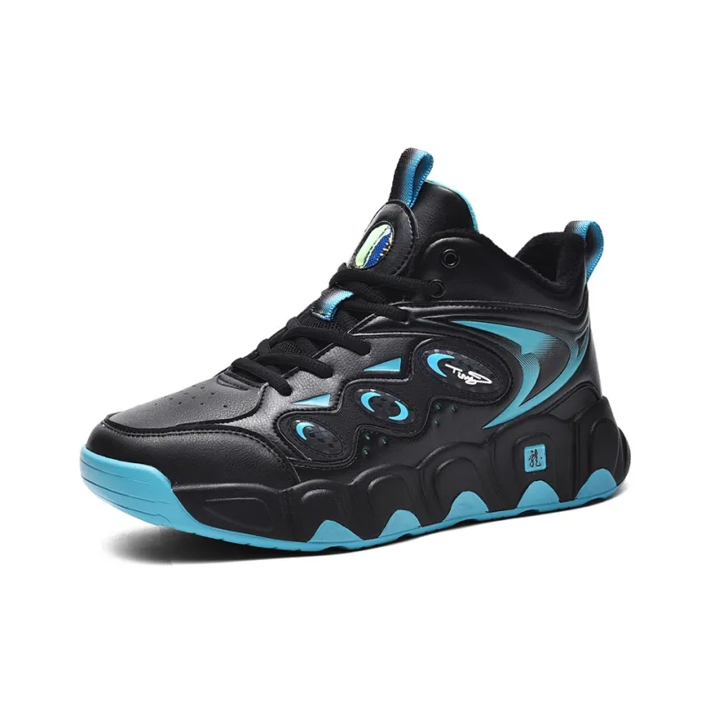 Black tailed Deer Thermal Cushioning Abrasion Resistant Slip Resistant High Top Basketball Shoes Men's-21