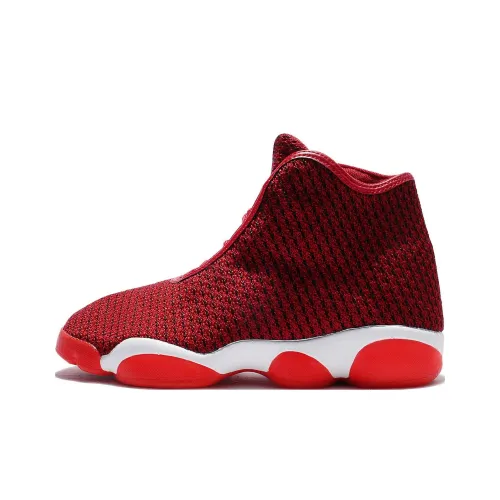 Jordan Horizon Anti-Slip Wear-Resistant High-Top Children's Basketball Shoes Red Teenagers