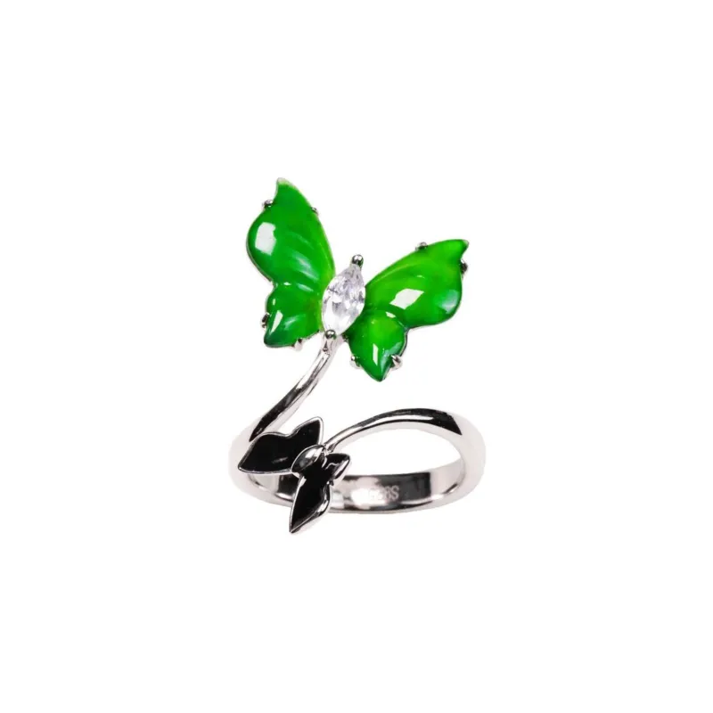 KALAIYIN Ice Glutinous Jadeite Rings Women's-0