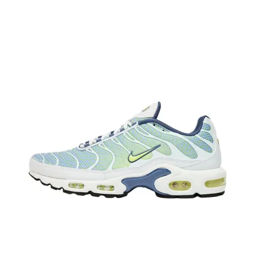 Nike Air Max Plus Anti Slip Wear Resistant Low Top Running Shoes Unisex White Blue