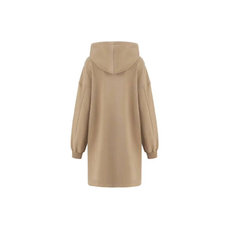 BASIC HOUSE Long-Sleeved Dresses Women's Khaki-1
