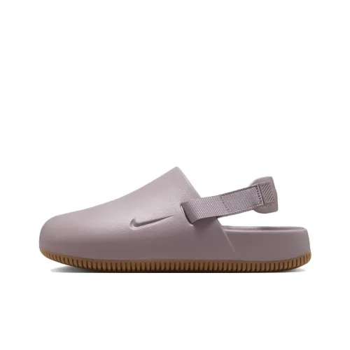 Nike Calm Mule Light Violet Ore Gum Medium Brown Women's