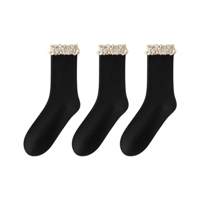 SHIWAJI Mid Calf Socks Women's 3 Pack-0