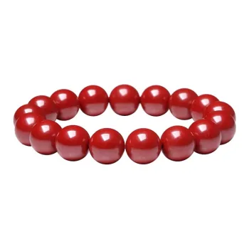 Bubble Scallops Reconstructed Cinnabar Bracelets Unisex