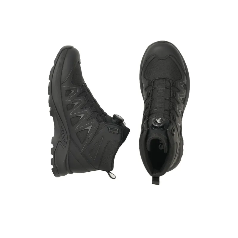 Jihua Anti Slip Wear Resistant Mid Top Trekking Shoes Men's Black-3