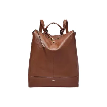 FOSSIL Leather Backpack Women's Brown