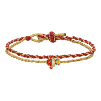 LOULANBOWUGUAN Fortune God Chinese Fashion Trend Cultural Creativity Design 999 Solid Gold Fixed Price Bracelets Unisex