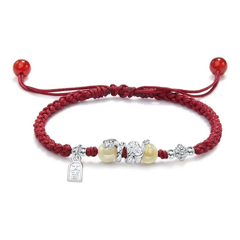 AGOVSKI Hetian Jade Bracelets Pale Greenish White Jade Unisex-4