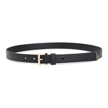 PRADA Saffiano Logo Engraved Belt