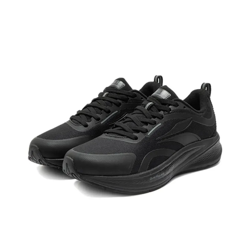 361° Anti-Slip Wear-Resistant Low-Top Casual Running Shoes Women's Black-1