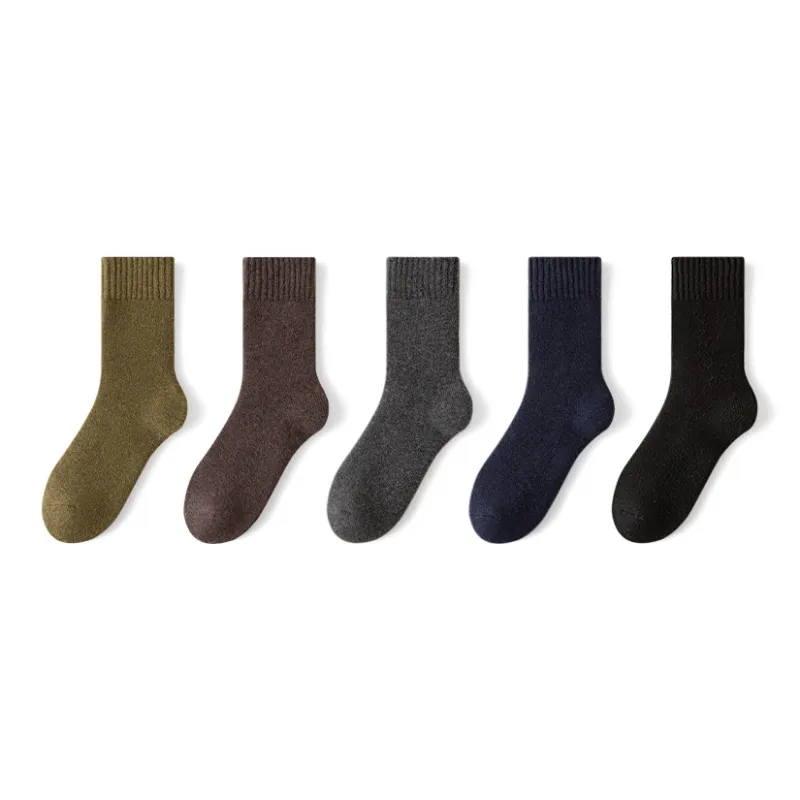MIIOW Mid Calf Socks Women's 5 Pack-3