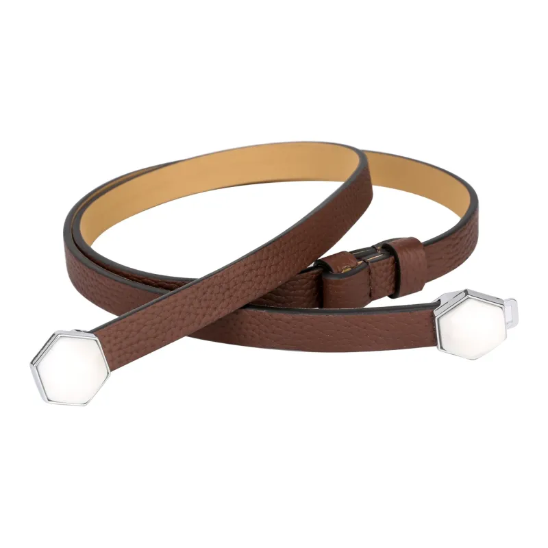 CATELLES Top Grain Cow Leather Leather Belts Women's Black/Red Coffee Camel Khaki 1.4cm-13