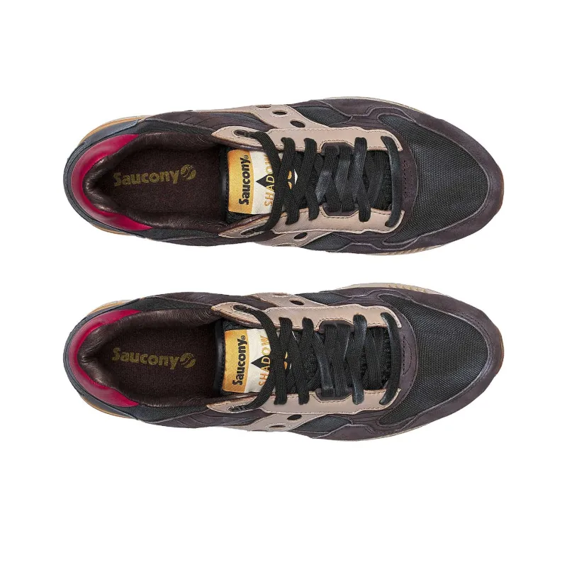 Saucony Shadow 5000 Anti-Slip Wear-Resistant Low-Top Running Shoes Unisex Black Brown-2