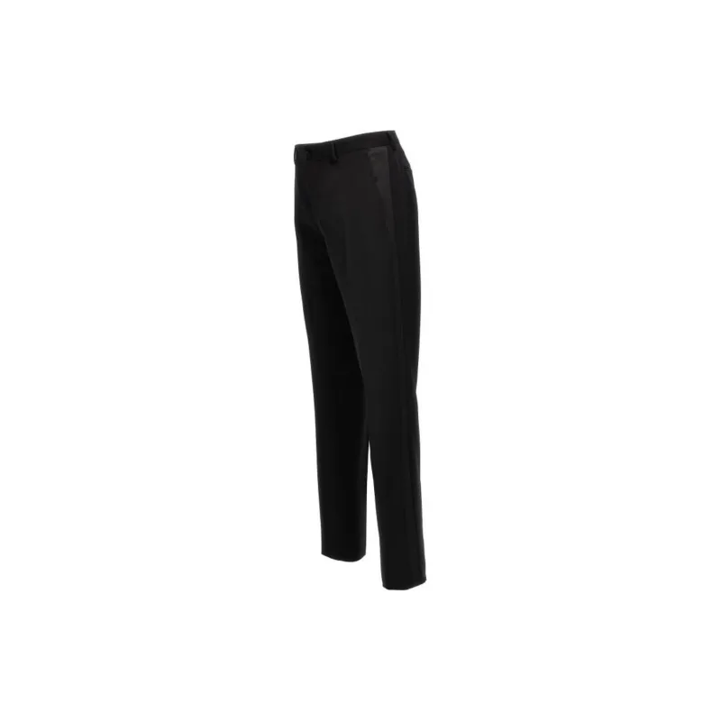 Lanvin Satin Trim Mid Rise Trousers-2