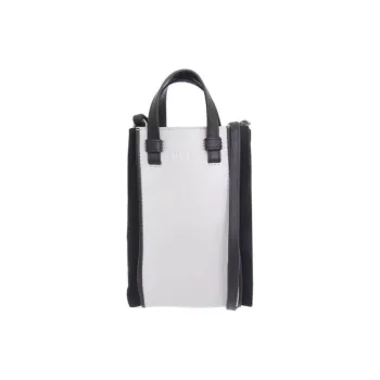 Furla Miastella Leather Handbag, Shoulder Bag, Crossbody Bag Mini Women's White & Black