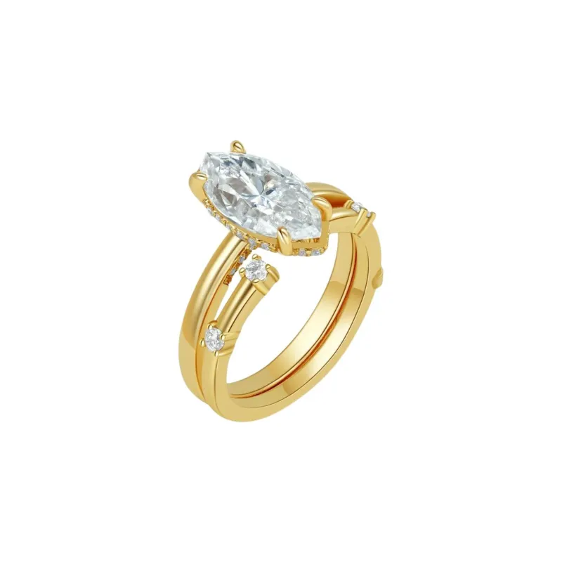 XINGLU 925 Sterling Silver Moissanite Engagement Ring Women's-0