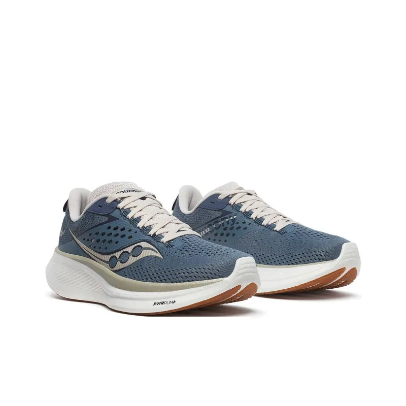 Saucony Anti Slip Wear Resistant Low Top Running Shoes Women's Gray Blue-2