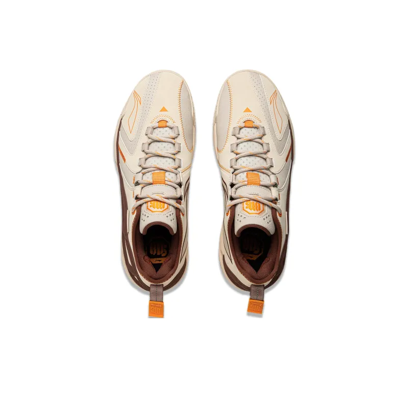 LiNing Anti Wool 4.5 Cushioning Anti Slip And Wear Resistant Low Top Basketball Shoes Men's Beige Coffee-3