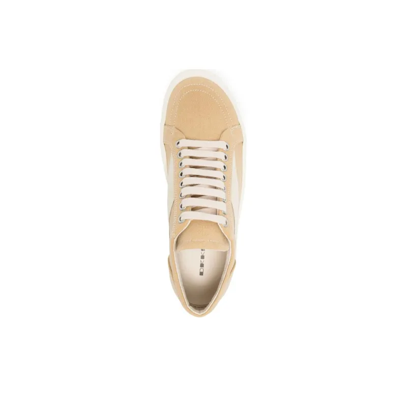 Rick Owens DRKSHDW Vintage Low Top Skateboard Shoes Women's Yellow-4
