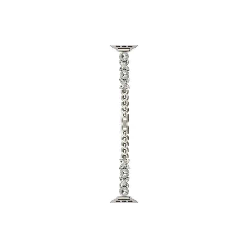 MSSM Watch Band Apple Compatibility Metal, Diamond Material-0