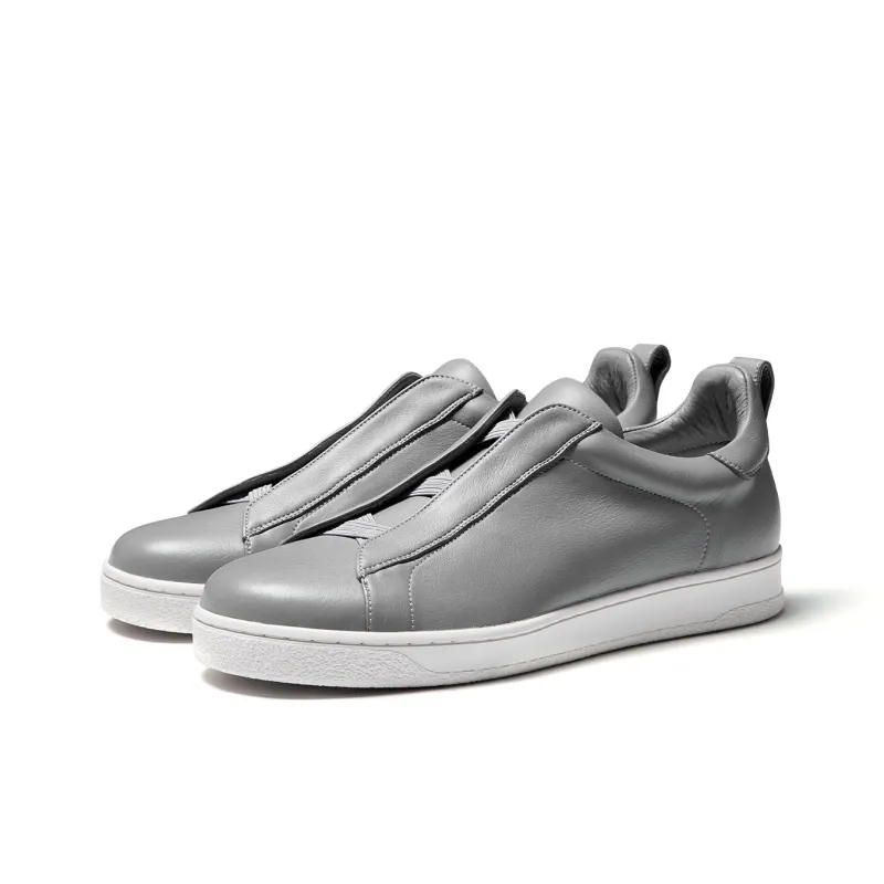 TRUFFAUT Sports Genuine Leather White Sneakers Low Top Skateboard Shoes Men's-16
