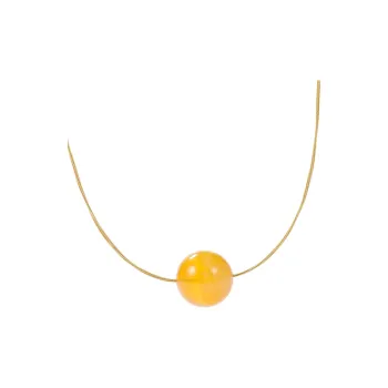 S&A Amber Beeswax Necklaces Women's