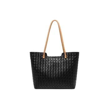 GELANNI Cow Leather Tote Bag Shoulder Bag Women's Black/Beige/Gray