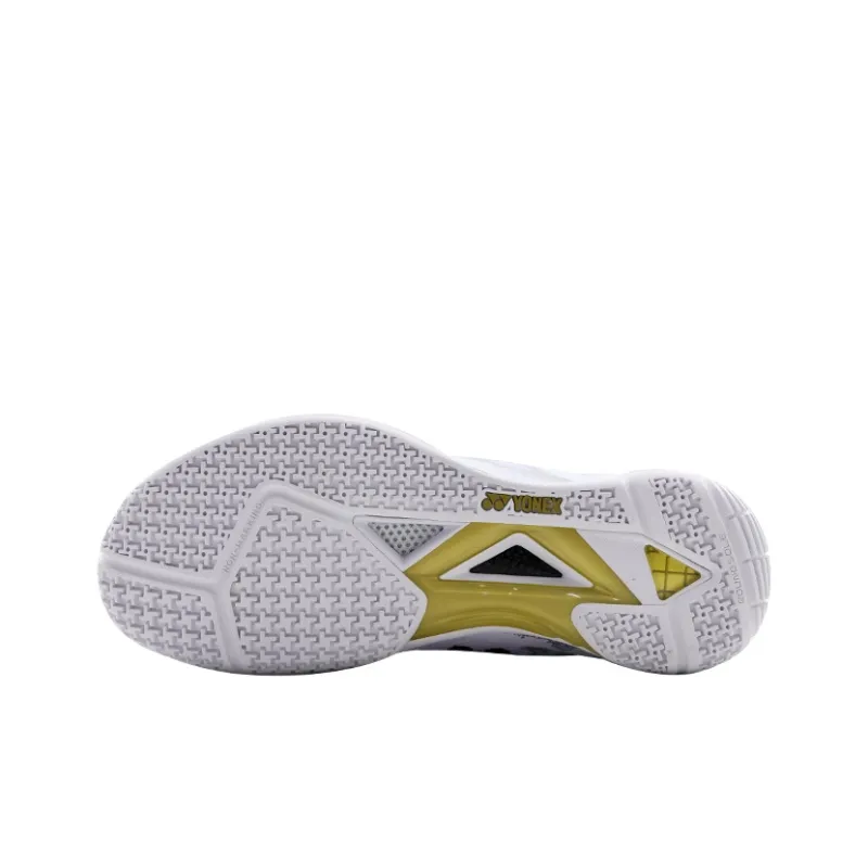 YONEX Cushioning Anti Slip And Wear Resistant Coverage Support Low Top Badminton Shoes Men's White Gold-4
