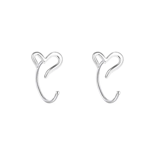 CUOOYINO 925 Sterling Silver Earrings Women's Silver