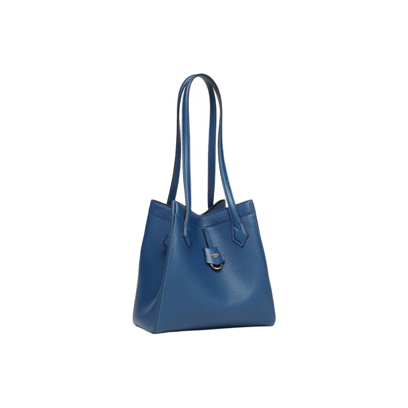 FENDI Origami Grain Leather Tote Bag, Shopping Bag, Handbag, Shoulder Bag Medium Size Women's Blue-2