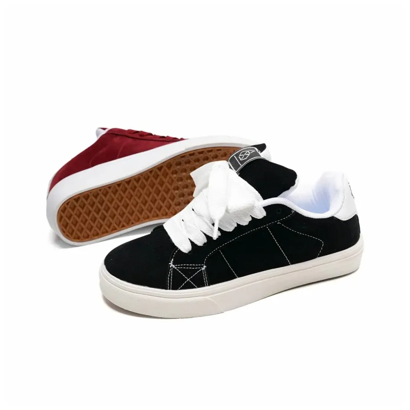 7 SEVFUN Wear resistant And Lightweight Low Top Skateboard Shoes Unisex Black-27