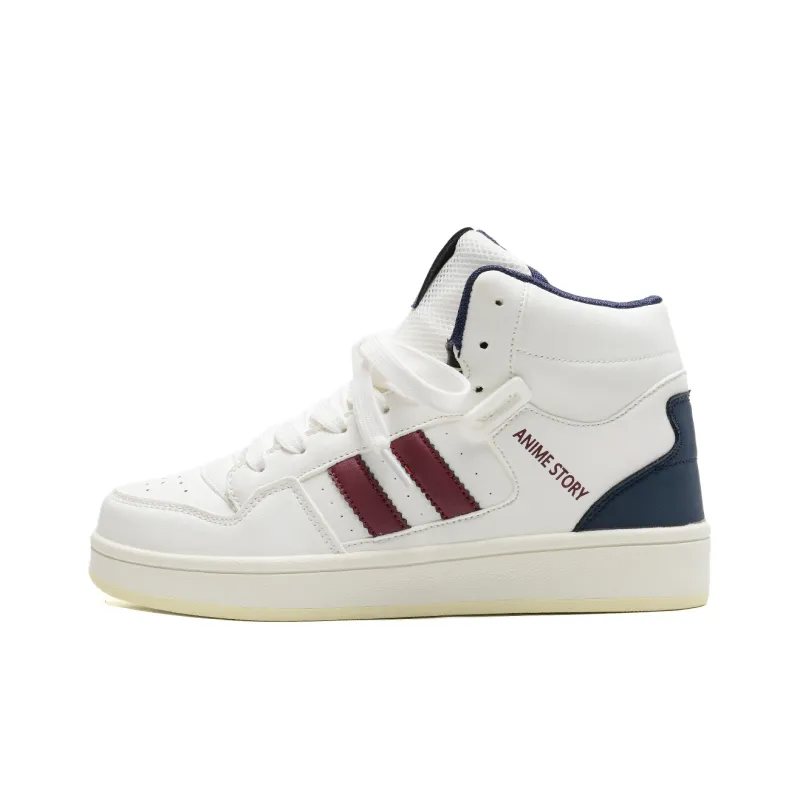 Anime Story Slip Resistant, Abrasion Resistant, Lightweight, Breathable Mid Top Skateboard Shoes Unisex Box Included-55