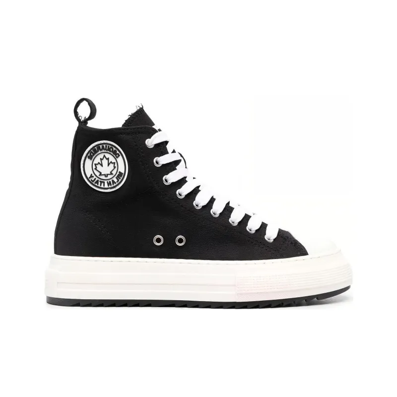 DSQUARED 2 Logo Patch High-Top Platform Sneakers-4