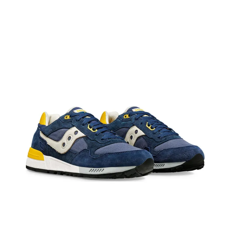 Saucony Shadow 5000 Anti Slip Wear Resistant Low Top Running Shoes Unisex Blue Yellow-2