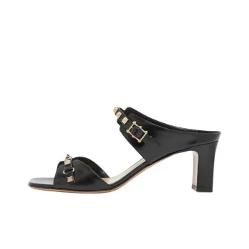 Valentino ROCKSTUD Slide Slippers 6.8cm Women's Black