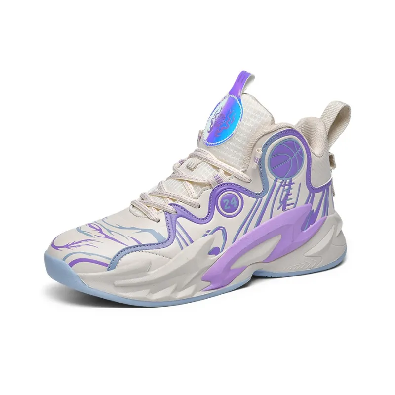 Black tailed Deer Thermal Cushioning Abrasion Resistant Slip Resistant High Top Basketball Shoes Unisex-7