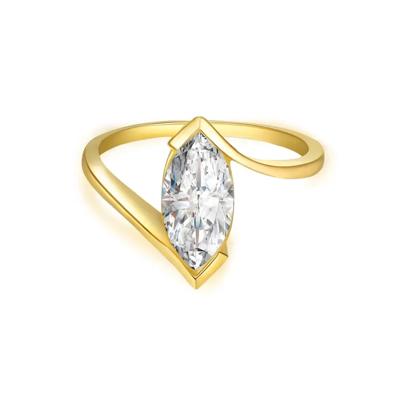 XINGLU 925 Sterling Silver Moissanite Engagement Ring Women's-0
