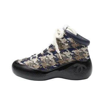 CHANEL NEIGE Ski Series High Top Casual Shoes Women's Marine Blue