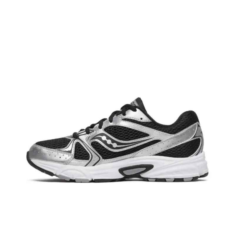 Saucony Ride Millennium Anti Slip Wear Resistant Low Top Running Shoes Men's Black White-1