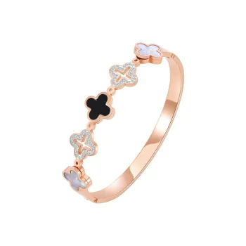 Listen To The Flowers Bloom Titanium Steel Bangles Women's