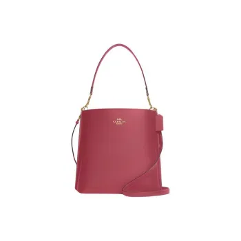 COACH Mollie Leather Bucket Bags Handbags Shoulder Bag Crossbody Bag Large Size Women's Red