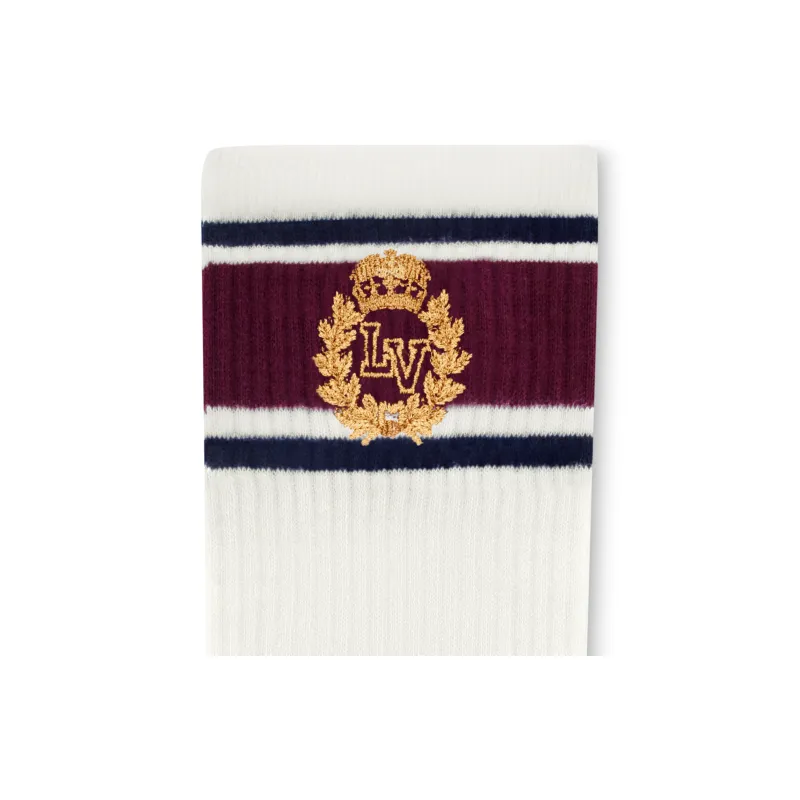 LOUIS VUITTON Lv Crest Socks White-1