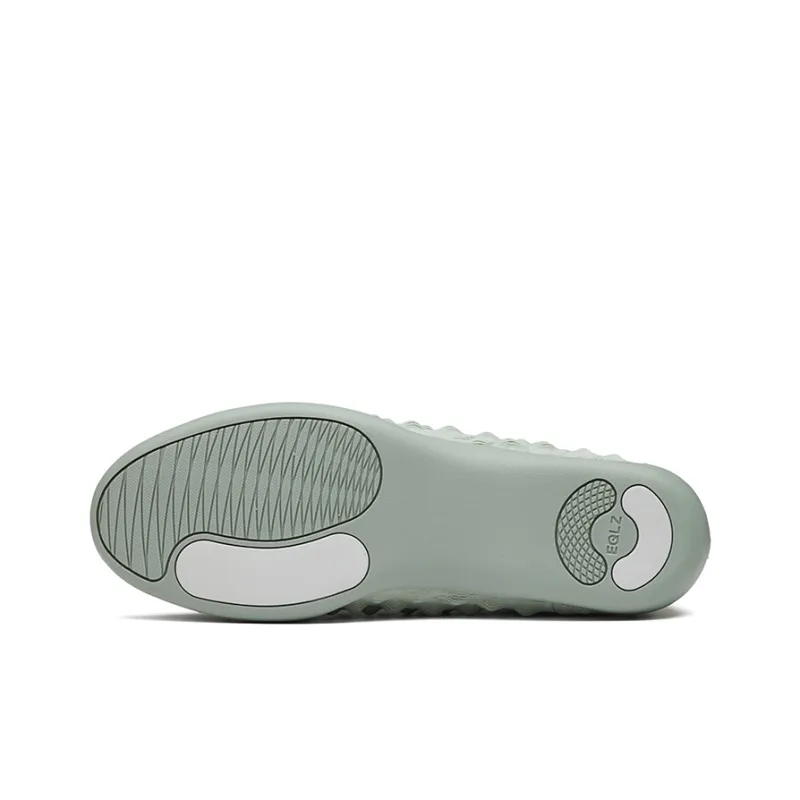 EQLZ EQUALIZER Lightweight And Wear resistant High Top Casual Shoes Unisex Cream Green-4