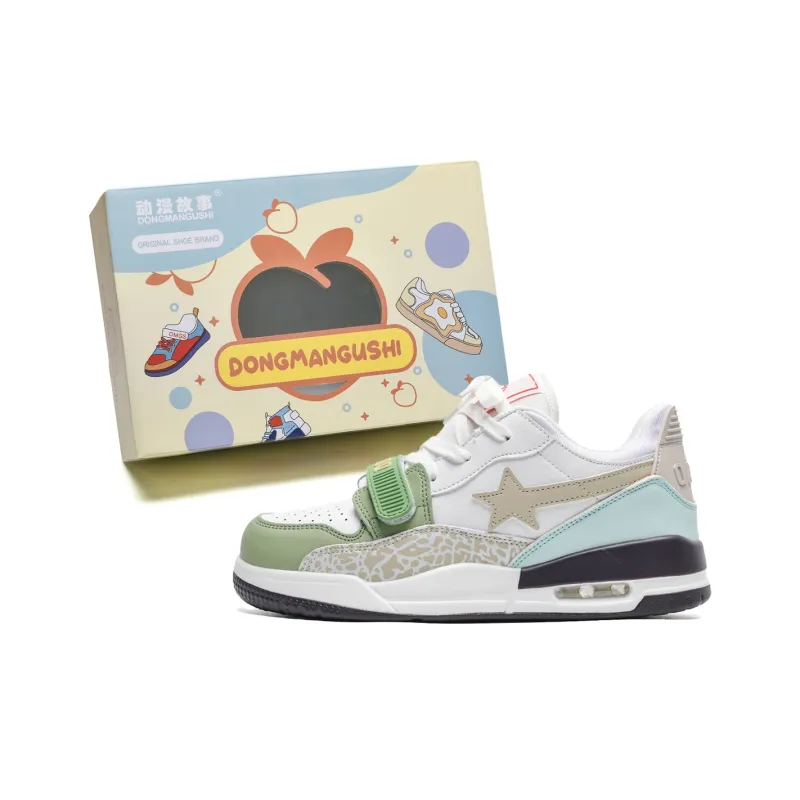 Anime Story Slip Resistant, Abrasion Resistant, Lightweight, Breathable Low Top Skateboard Shoes Unisex Milk White-18