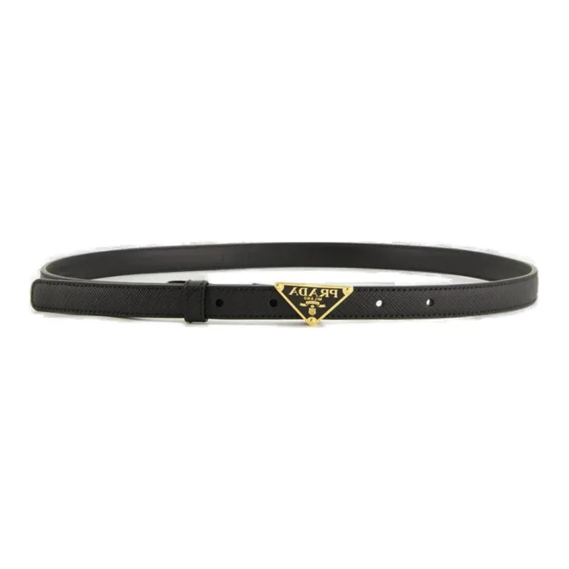 PRADA Triangle Logo Buckle Fastened Belt-1