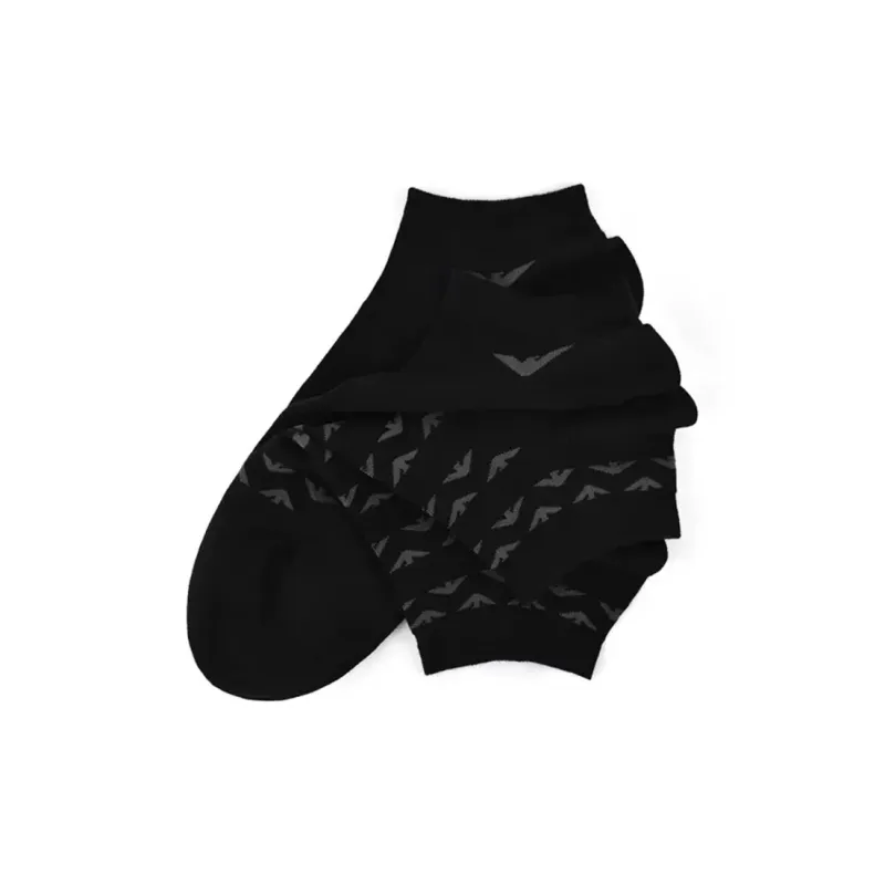 EMPORIO ARMANI Ankle Socks Men's 2 Pack Black-1