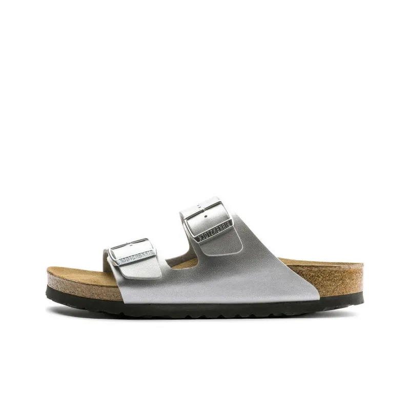 Birkenstock Arizona Soft Footbed EVA Abrasion-Resistant Slide Slippers Unisex Silver-0