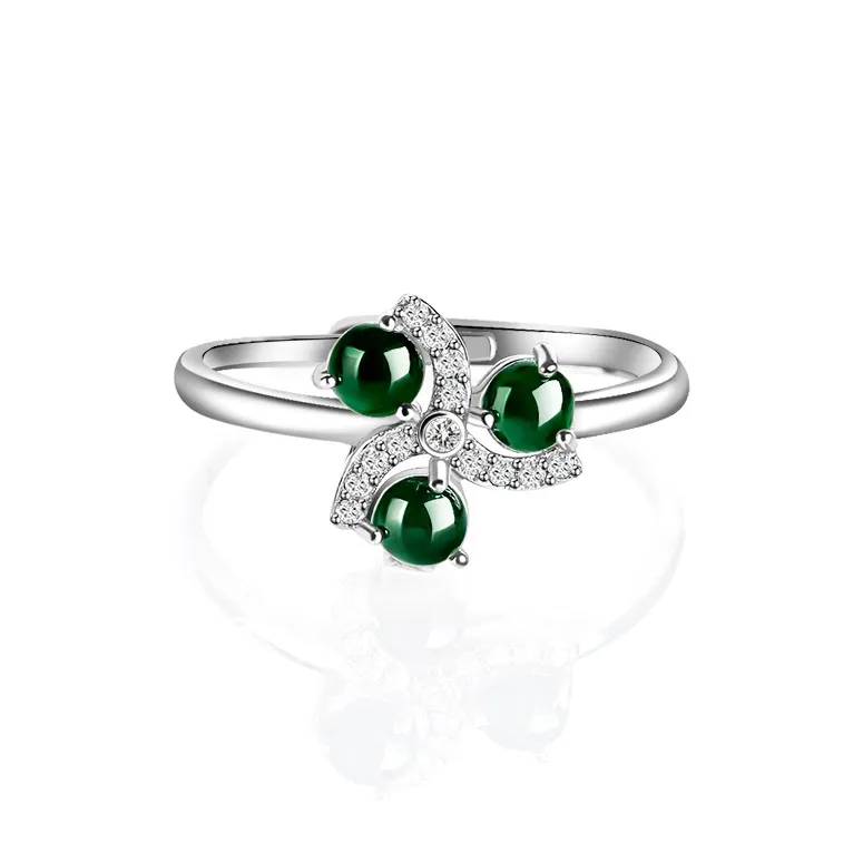 Jade Is Boundless Glutinous Jade Jadeite Rings Women's-2