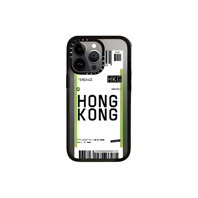 CASETIFY Made Of Polycarbonate City Airline Collection Phone Cases Compatible With IPhone 15/14/13 Series Artsy Style-4