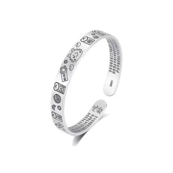 Brahmacharya 999 Fine Silver Bangles Women's